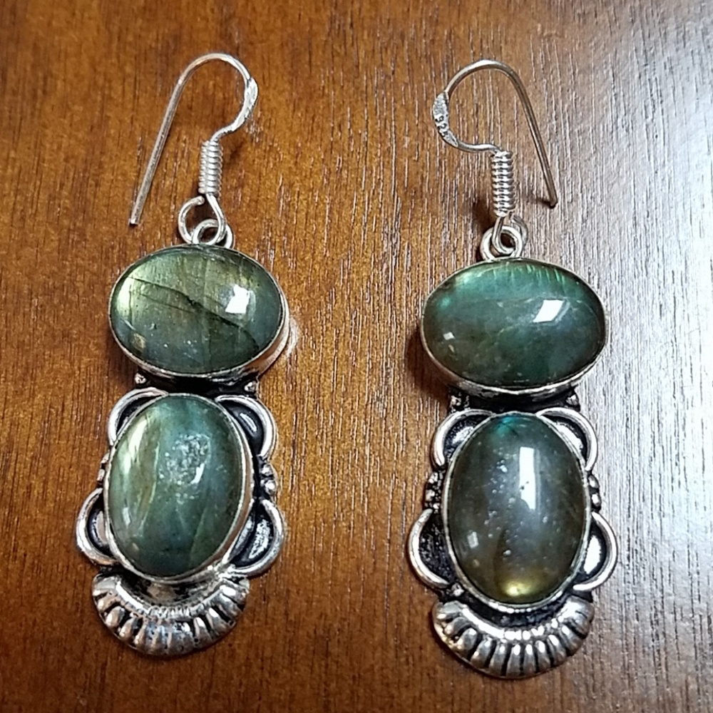 Labradorite earrings